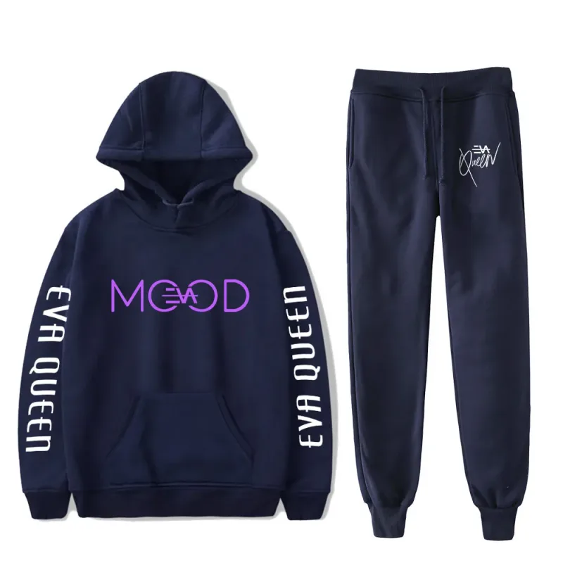 Hip Hop Comfortabel Eva Queen Print Sweatshirt Joggingbroek Pak Hoodies + Broek Pak Jongens/Meisjes 2 Delige Set Kleding