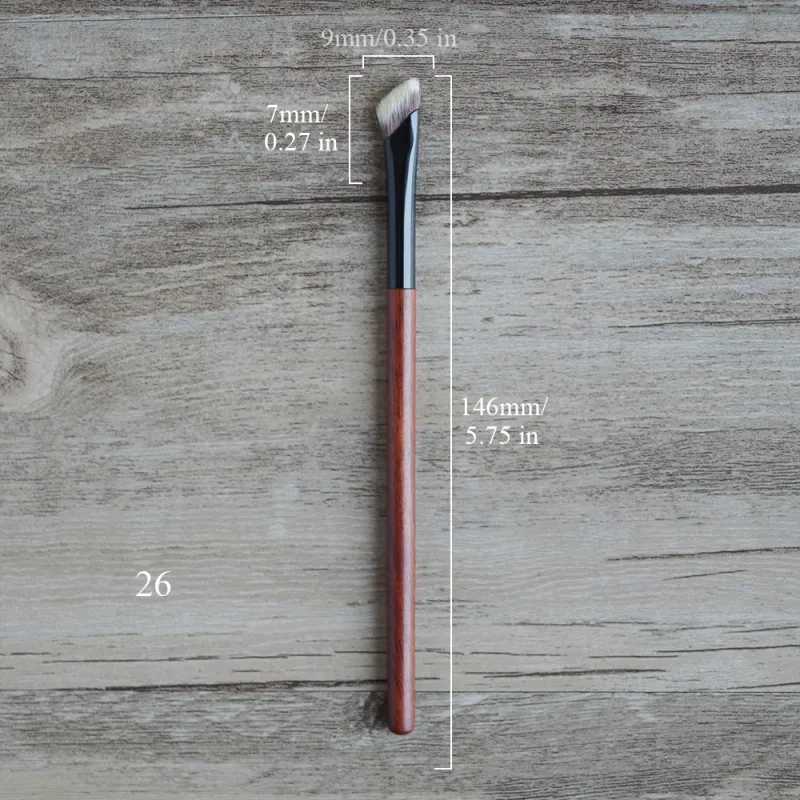 African Rosewood Handle Handmade Makeup Brushes 1pc Snow Fox Goat Hair Face Powder Blush Eye Shadow Brush Synthetic Makeup Brush