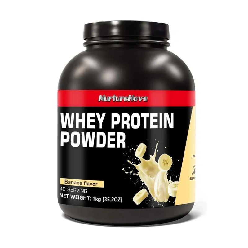 NurtureNova Whey Protein Powder Build Muscle Sport Support Vanilla Flavor Strawberry Chocolate Matcha Banana Lemon 40 Servings