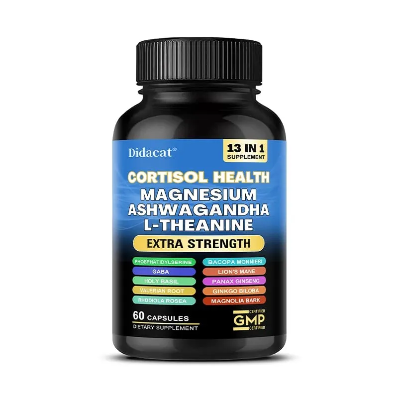 Corti-Soothe Cortisol Capsules Magnesium Ashwagandha Lower Stress Stabilize Mood Support Adrenal Health & Restful Sleep