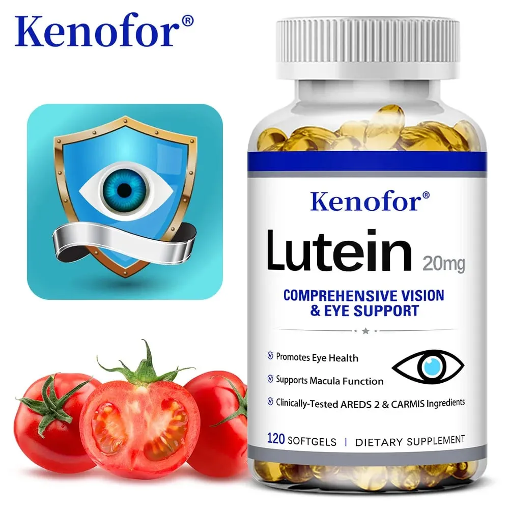 Lutein Capsules - with Zeaxanthin and Vitamin E - Powerful Antioxidant Eye Health Improve Vision Health - 120 Capsules