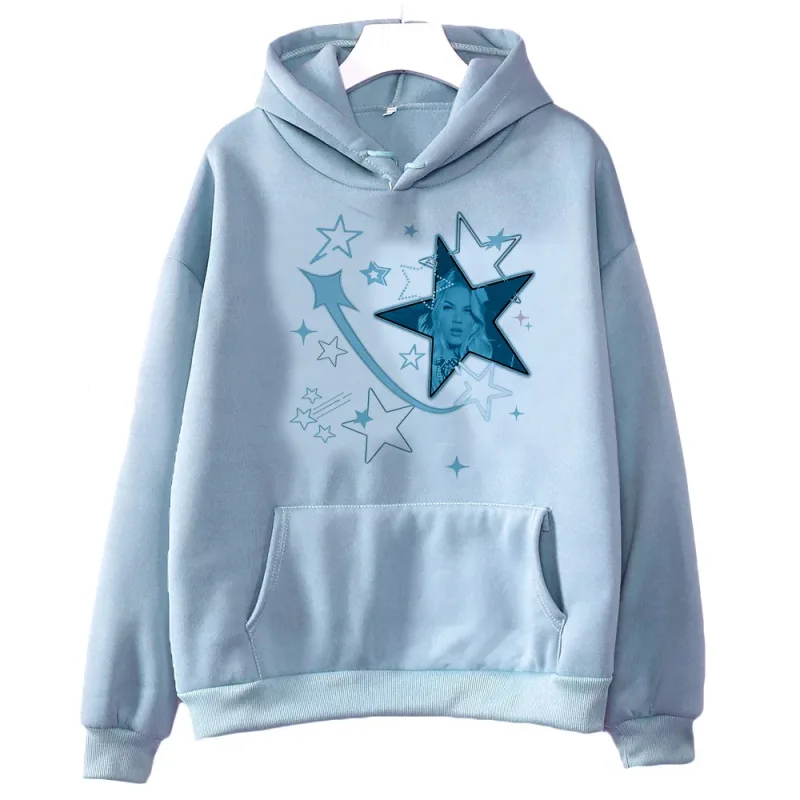 Freya Skye 2000s fashion hooded sweatshirt - Women's loose fit - Men's version. Cutecore. Suitable for both men and women.