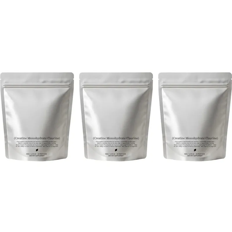 Creatine Monohydrate Taurine Fine Powder Supplement Daily Support for Sports Training Men & Women 180g 30 Day Supply