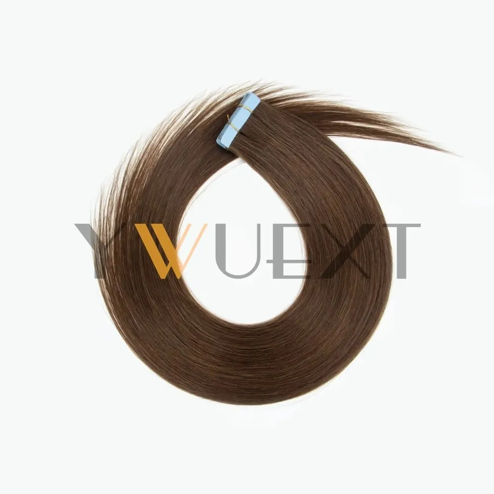 Real Human Hair Tape in Extensions 12''-20'' Natural Straight Black Seamless Tape Hair On Double Sided Tape 20pcs 50g/pack