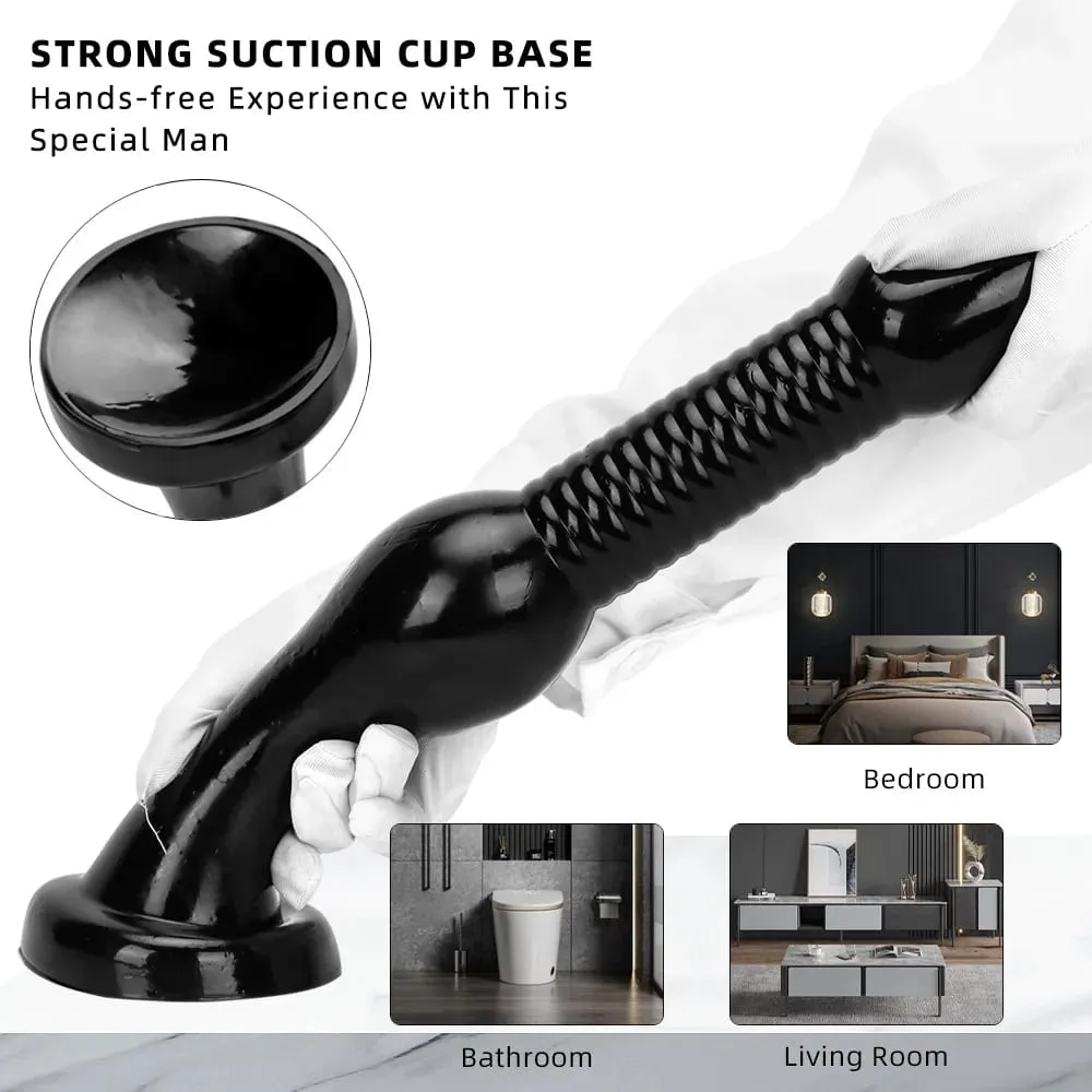 Huge Black Anal Plug Monster Dildo Vagina Anus Expander Soft Anal Toys for Gay Men with Suction Cup Big Dick Adult Sex Toys 18+