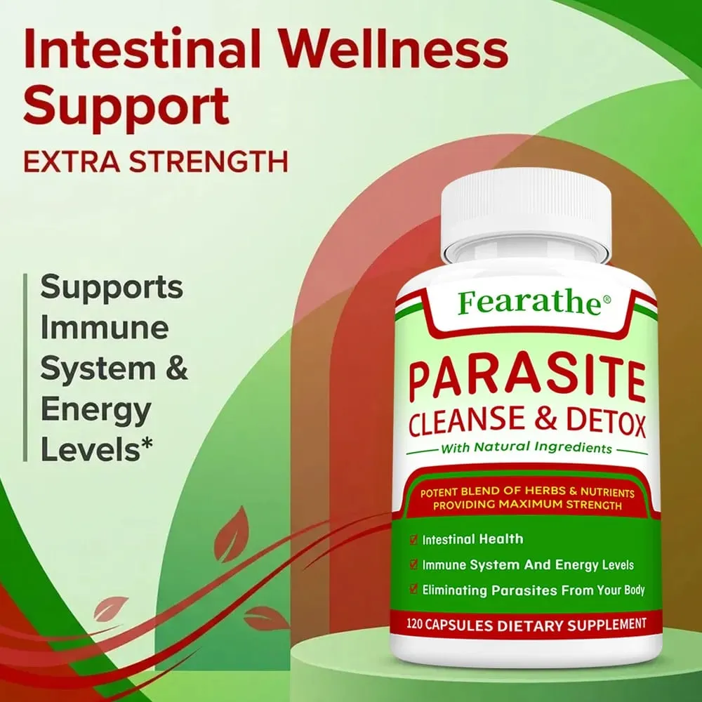 Parasite Cleanse & Detox Capsules - Promote Intestinal Cleansing and Detoxification Relieve Constipation Supplements