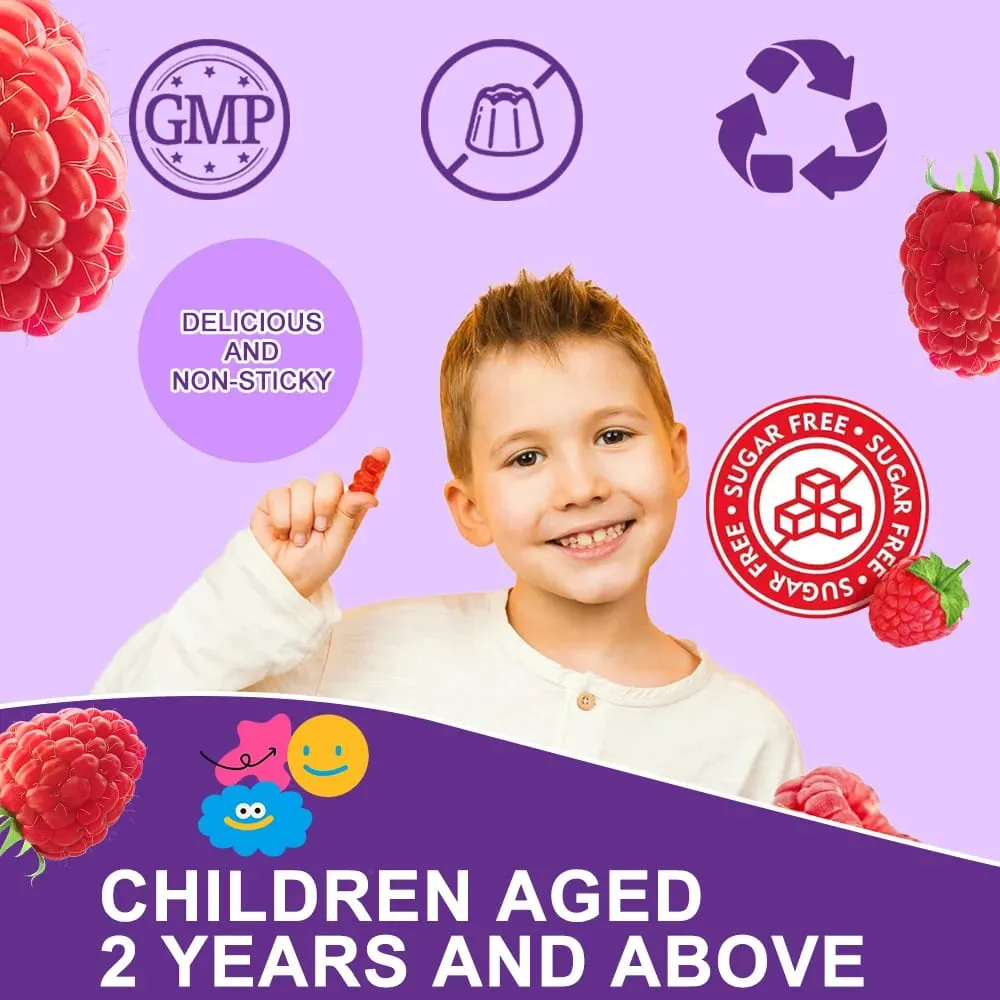 Magnesium Gummies for Children and Adults - Magnesium Citrate Supplement Muscle Support and Calcium Absorption