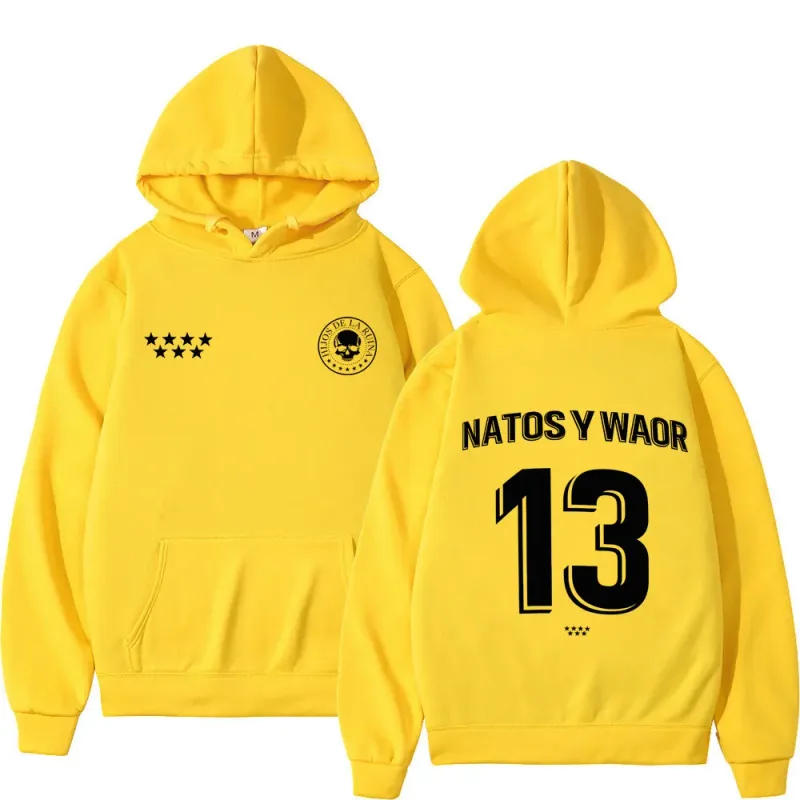 Rapper NATOS WAOR 13 Sweatshirts Men Women Fashion Hip-hop Pullover Autumn Winter Loose Casual Gothic Punk Tracksuit Streetwear