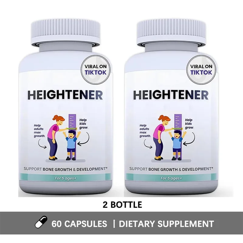 Heightener - Natural Height Growth Supplement for Kids Teens and Adults to Increase Bone Strength and Grow Taller Height Pills