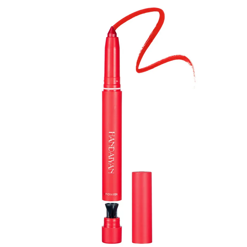12 farver Pink Velvet Matte Lipstick Pen Lip Liner Blyant Vandtæt Langvarig Ikke let at falme Plumpe læber Crayon Makeup Tint — image 17