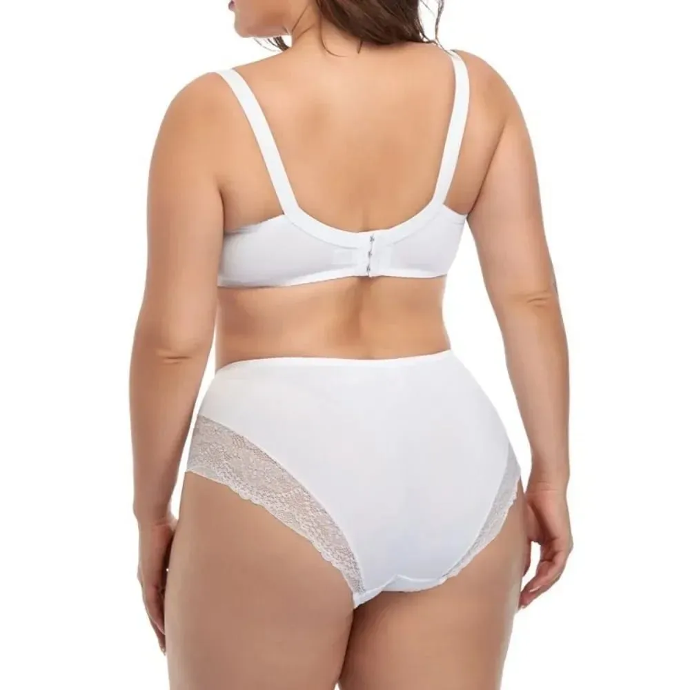 Lightweight Lace Underwire Bra Set for Plus Size Women Thin Cup Lingerie with Panties Comfortable Lift Daily Wear
