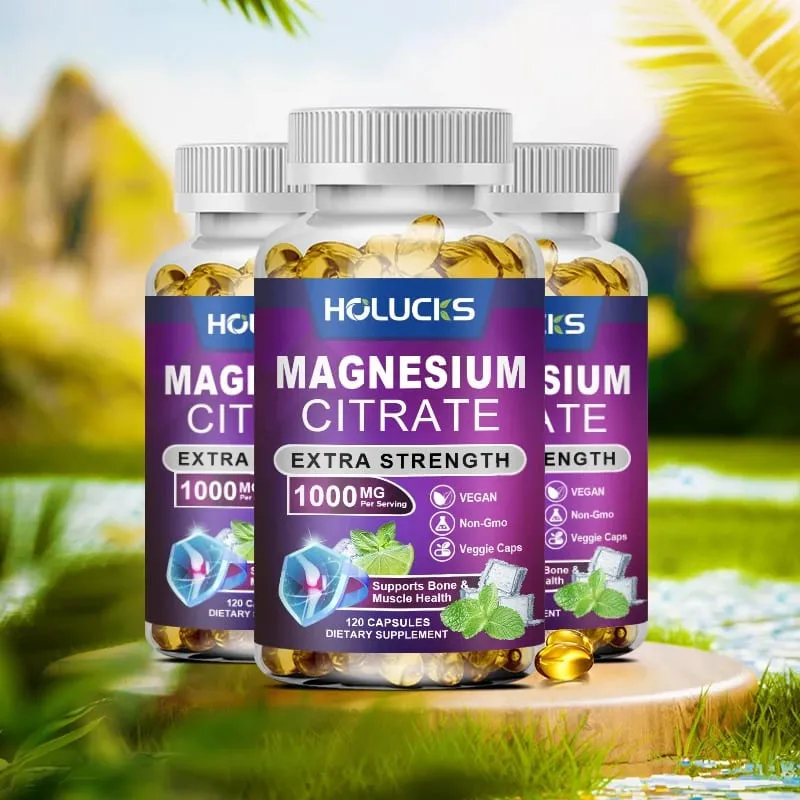 Beli 1 Gratis 1! Suplemen Magnesium Sitrat 1000mg untuk Menghilangkan Sembelit Kram Otot & Tidur Lebih Baik Wanita & Pria