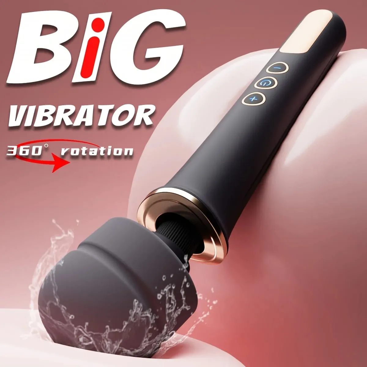 10 ความเร็วที่มีประสิทธิภาพไร้สายแบบใช้มือถือ Magic Wand Vibrator สำหรับผู้หญิง Big Vibrator เครื่องนวดสำหรับ G Spot Clitoris Stimulator Sex Toy
