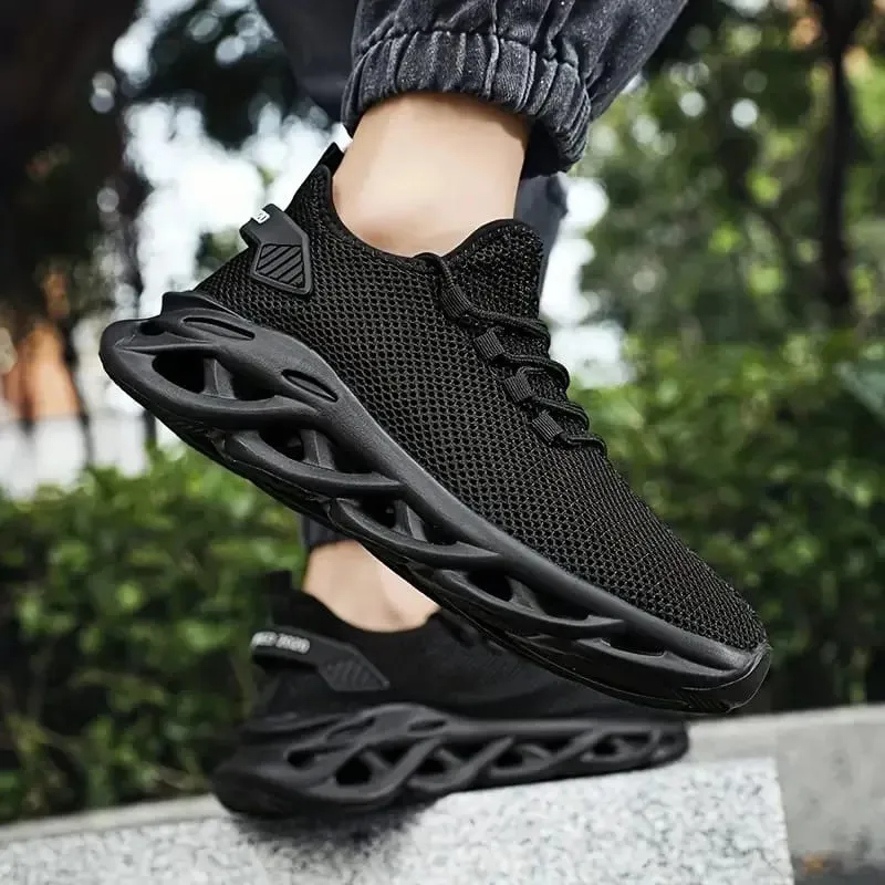 Hot Men Running Shoes Lightweight Sneakers Black Male Casual Shoes Mesh Walking Shoe Outdoor Shock-absorption Women Tennis Shoes