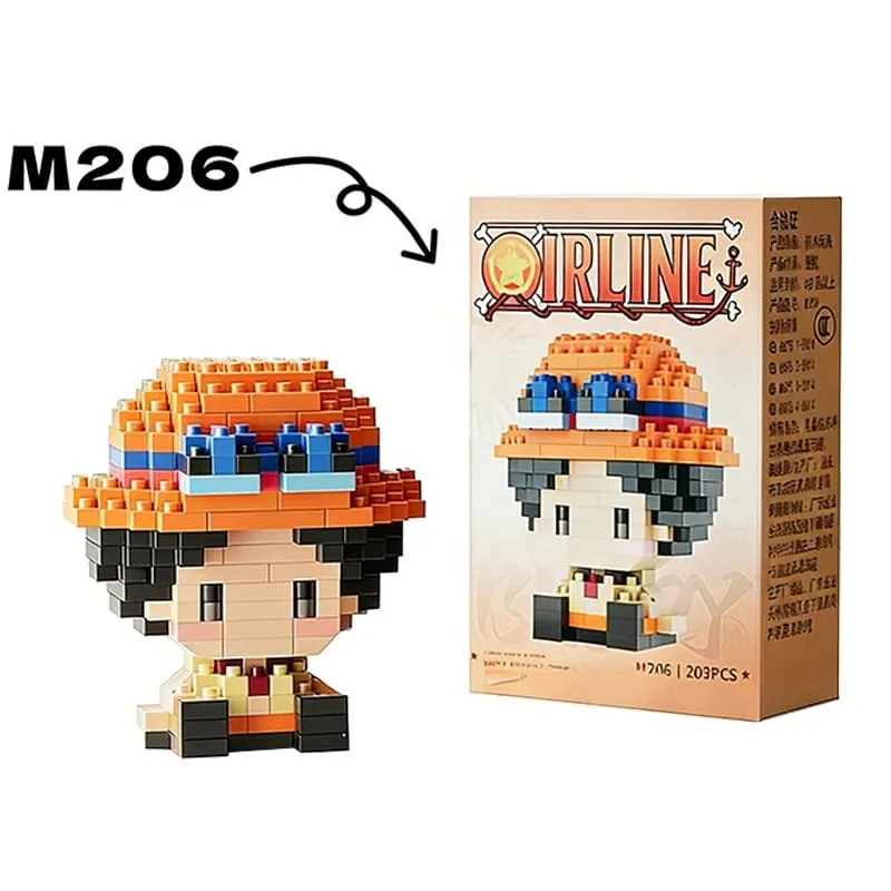 Anime Building Block Chopper Buggy Assembly Micro Building Block Zoro Robin Character Model Mini Bricks Figure Toys For Gift