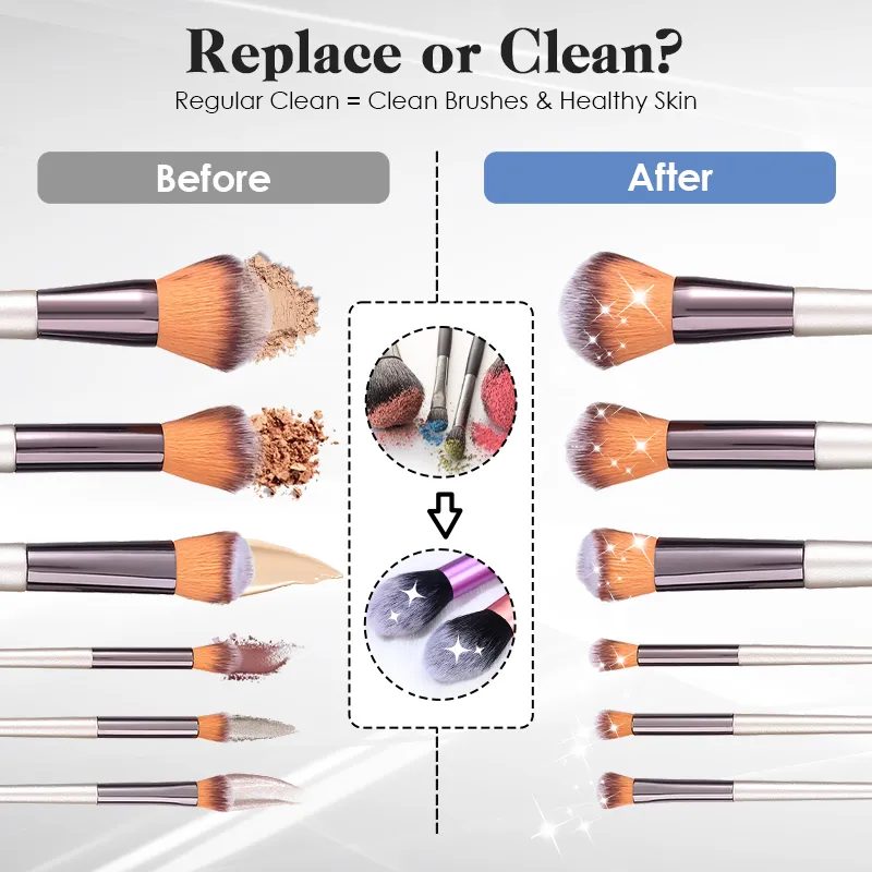 Přenosný USB čistič štětců na make-up 3 v 1 elektrické kosmetické štětce Čisticí sušička Nástroj na automatické mytí make-upu pro ženy
