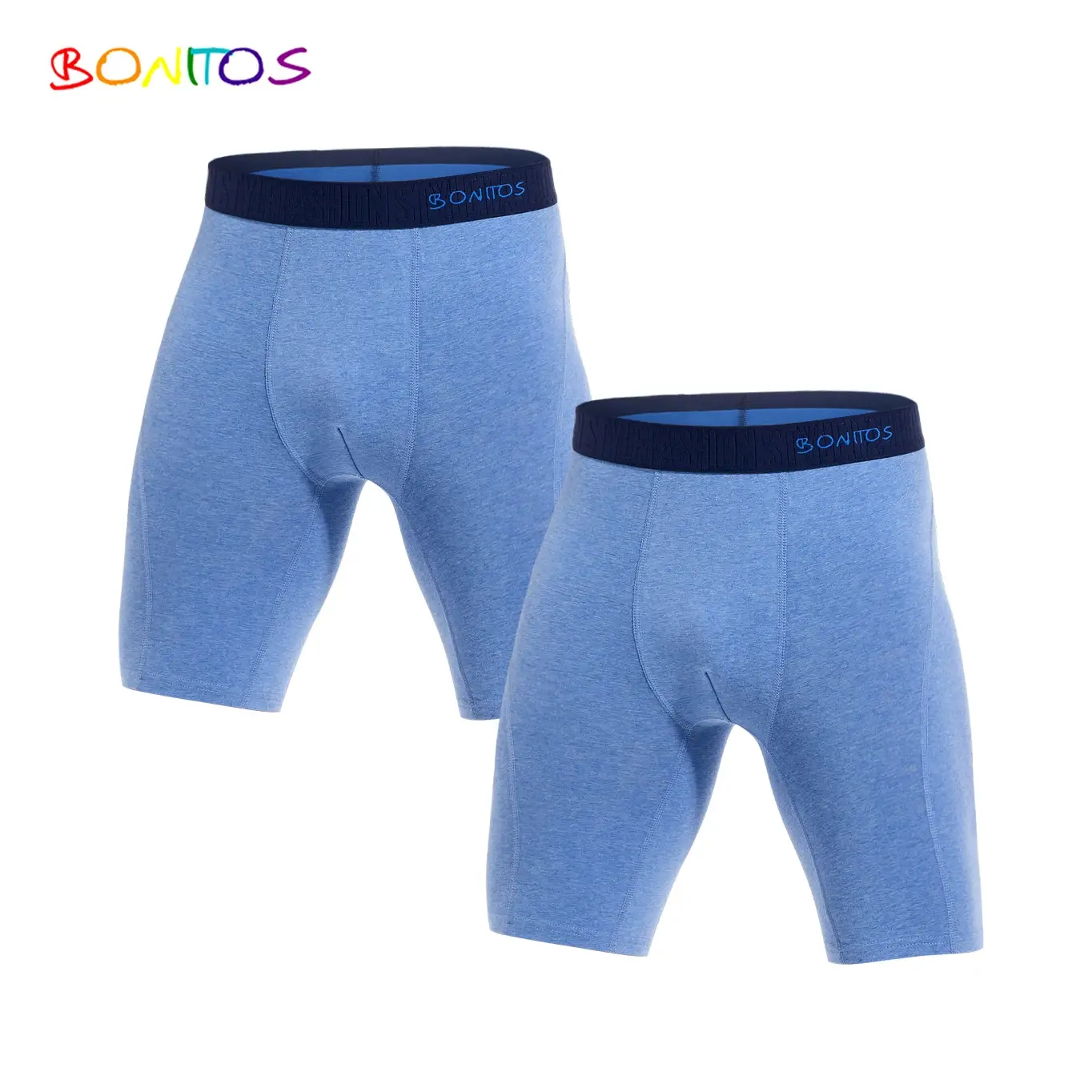 2pcs Pack ขายาวกางเกงขาสั้นผู้ชายกางเกงชุดกางเกง Homme Boxershorts ลื่นชุดชั้นในสำหรับชายผ้าฝ้ายชายเซ็กซี่ชุดกล่อง GYM