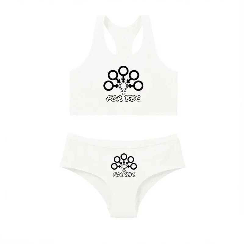 One Set Sexy Lingerie Set For Women Comfortable Round Neck Cami Tops Set Sexy Cute Cotton Tank Tops Set Women's Underwear Set