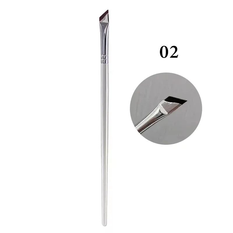 Sickle Eyeliner Brush Diagonal Eyebrow Brushes Blade Brush Undereyelid To Sleeping Silkworm Detail Brush Ultra-thin Makeup Tools