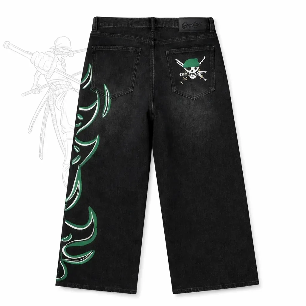 High Street Y2k Baggy Zoro Knife Jeans Vintage Wide Leg Denim Pants Popular Jeans Streetwear Harajuku Trouser Men Clothing