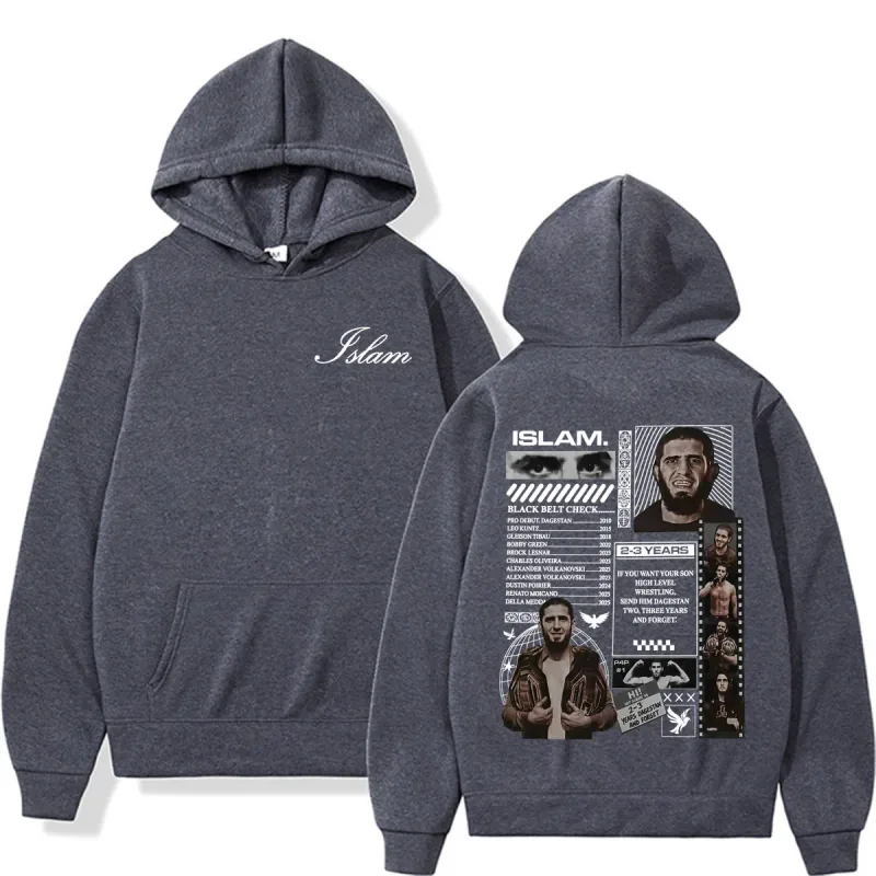 Islam Makhachev Send Him 2-3 Years Dagestan and Forget Merch Hoodies Men Women Gothic Vintage Long Sleeve Sweatshirts Streetwear