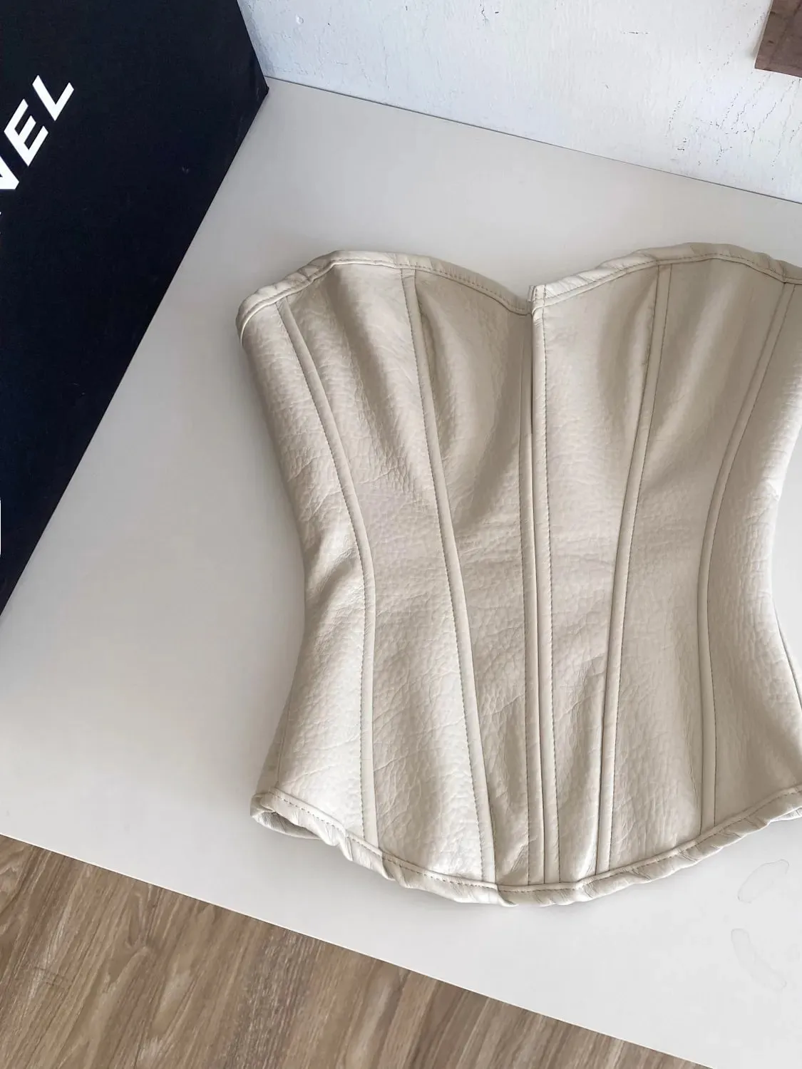 Sexy Pu Slim Tube Top Chic Strapless Crop Top Korean Fashion Corset Bustier Camis Women Tank Top