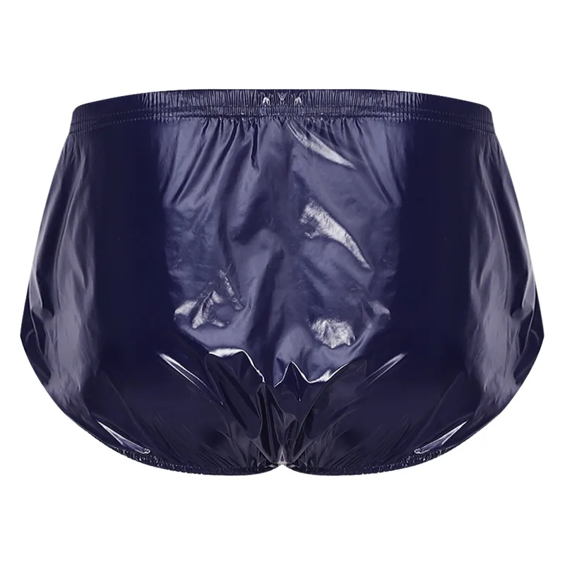 Mens Waterproof Diaper Cover Briefs with Front Pressing Buttons Anti-leak Adaptive Underwear Shorts for Elderly Special Needs