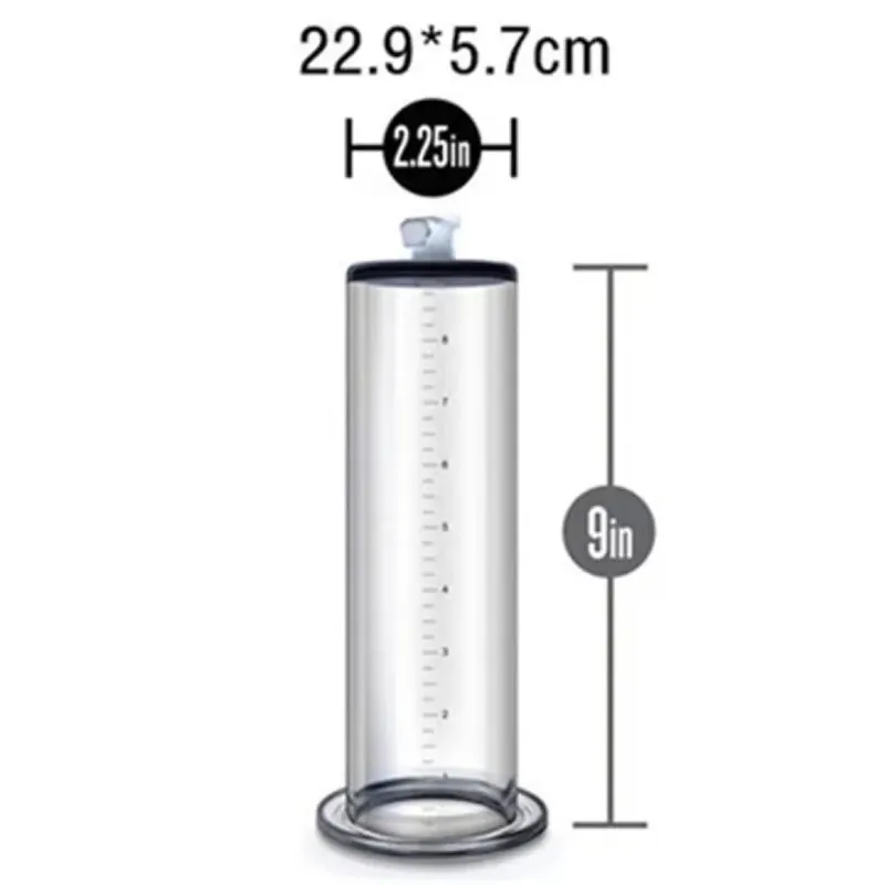 Manual Penis Vacuum Pump with Gauge Acrylic Male Enlargement Extender Trainer Masturbation Pump Adult Sex Toy Set for Men