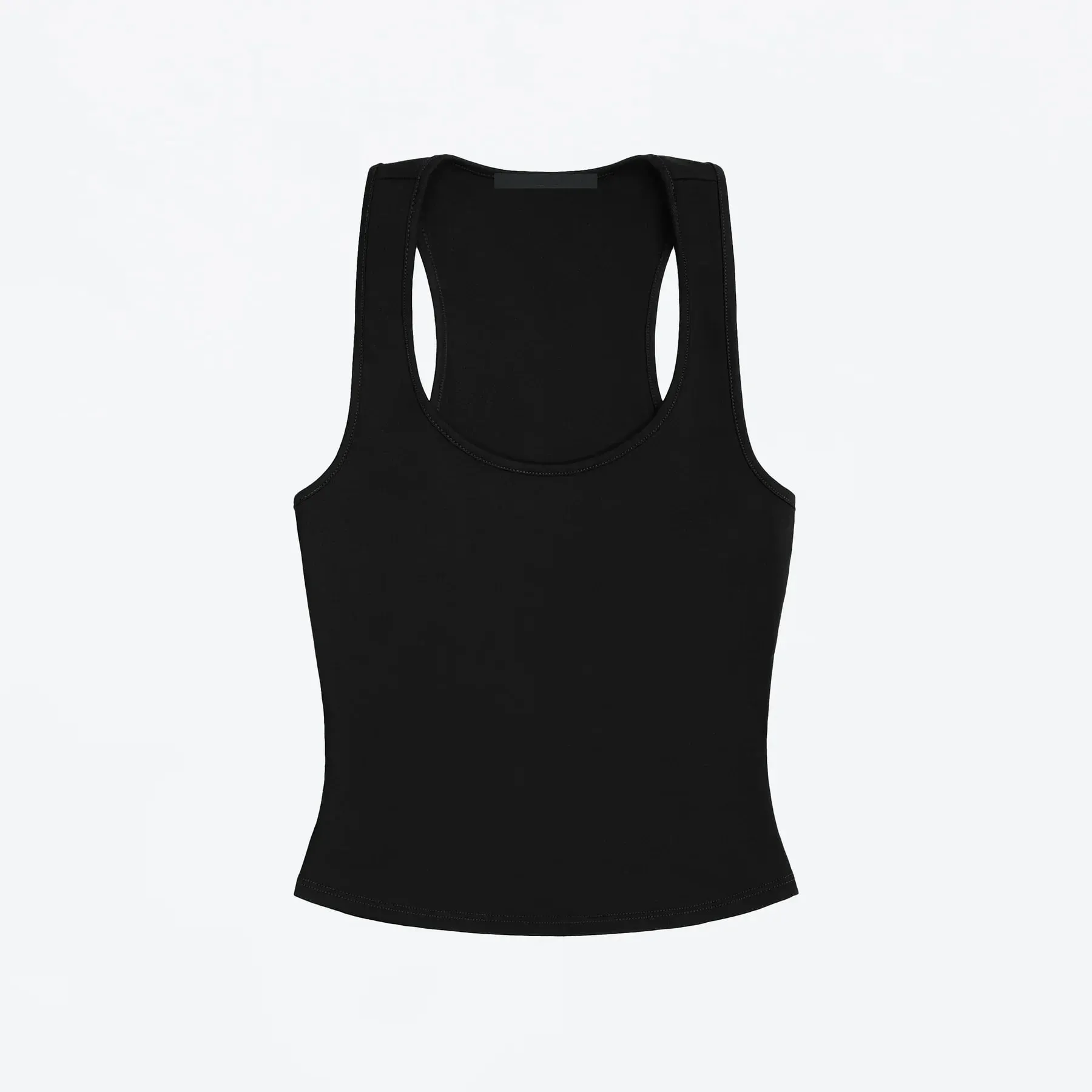 Tank Top with Wide Shoulder Straps for All Seasons Racerback Sports Vest Everyday Sports Innerwear High-Elastic Solid Color Slim-Fit Top Multi-Color Basic Casual Tank Top