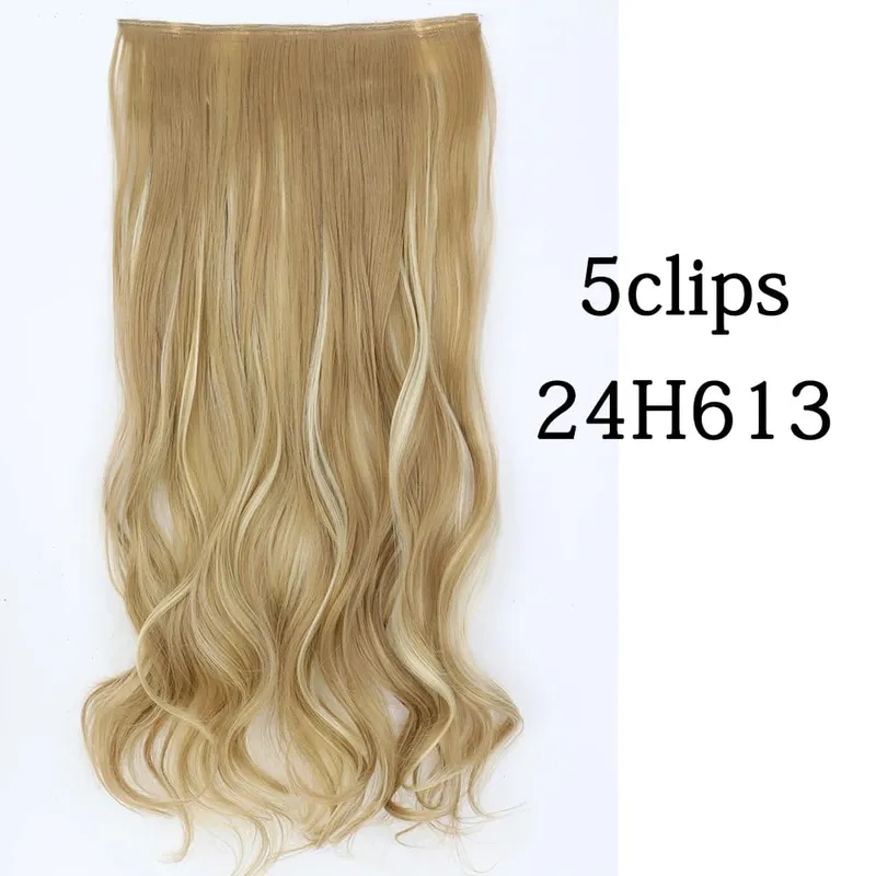 Tổng Hợp 22 32 Inch 5 Kẹp Tóc Chịu Nhiệt Giả Bộ Tóc Giả Dài Lượn Sóng Kiểu Tóc Kẹp Trong Tóc