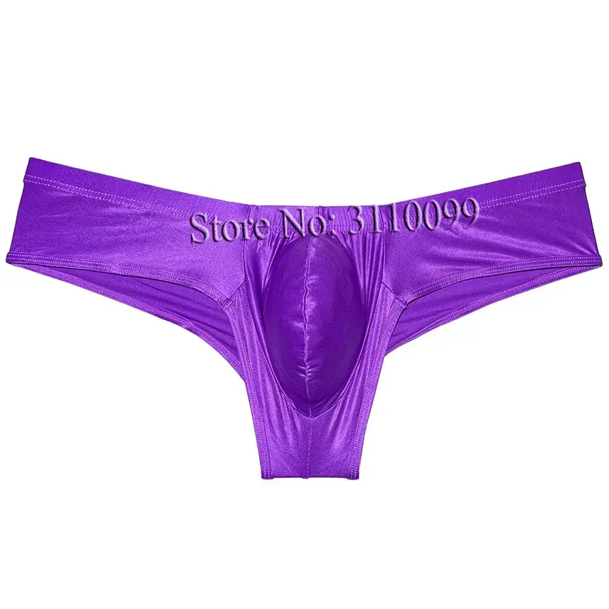 Cuecas boxer masculinas de seda brilhante mini biquíni melhoram bolsa boxers de biquíni — image 8