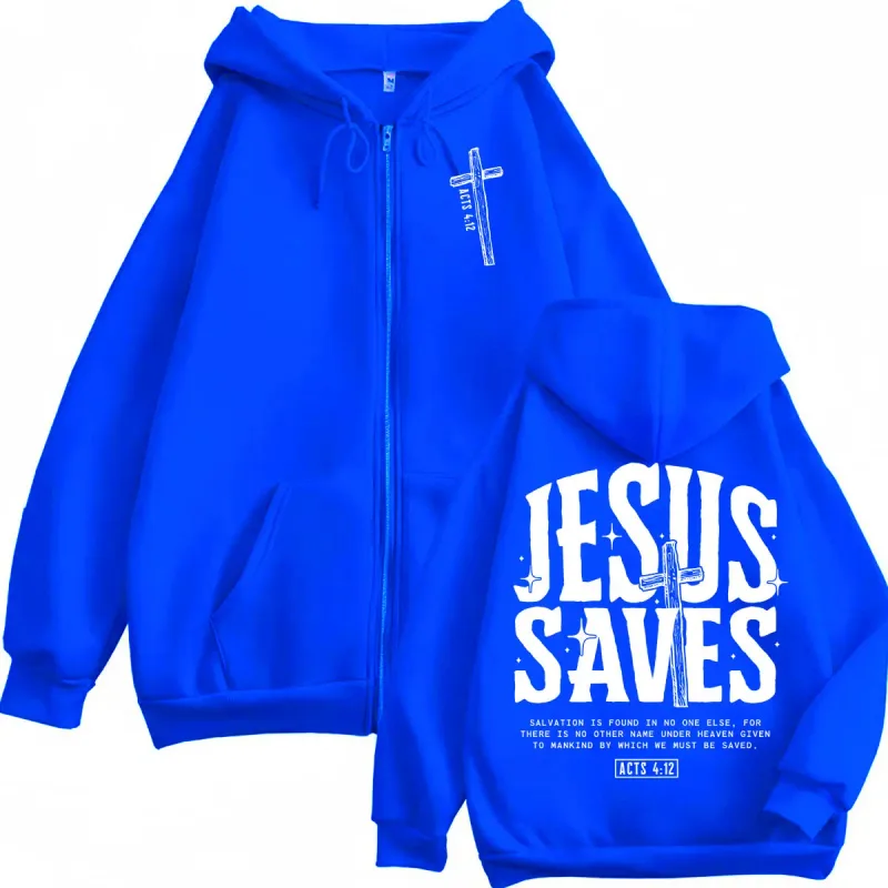 Jesus Christian Bible Verse Zipper Hoodie Men Women Clothing Fashion Aesthetic Zip Up Pullovers High Quality Fleece Sweatshirts