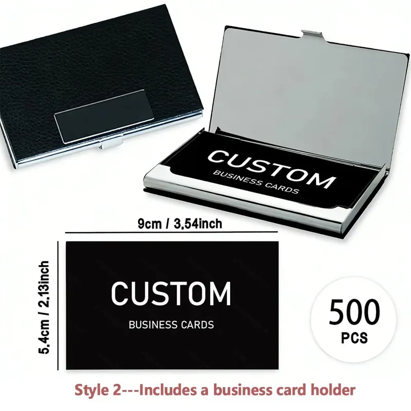 200/500/1000pcs Customizable Cards Personalized Business Cards with Acrylic Storage Box Matte Film Thank You Invitations