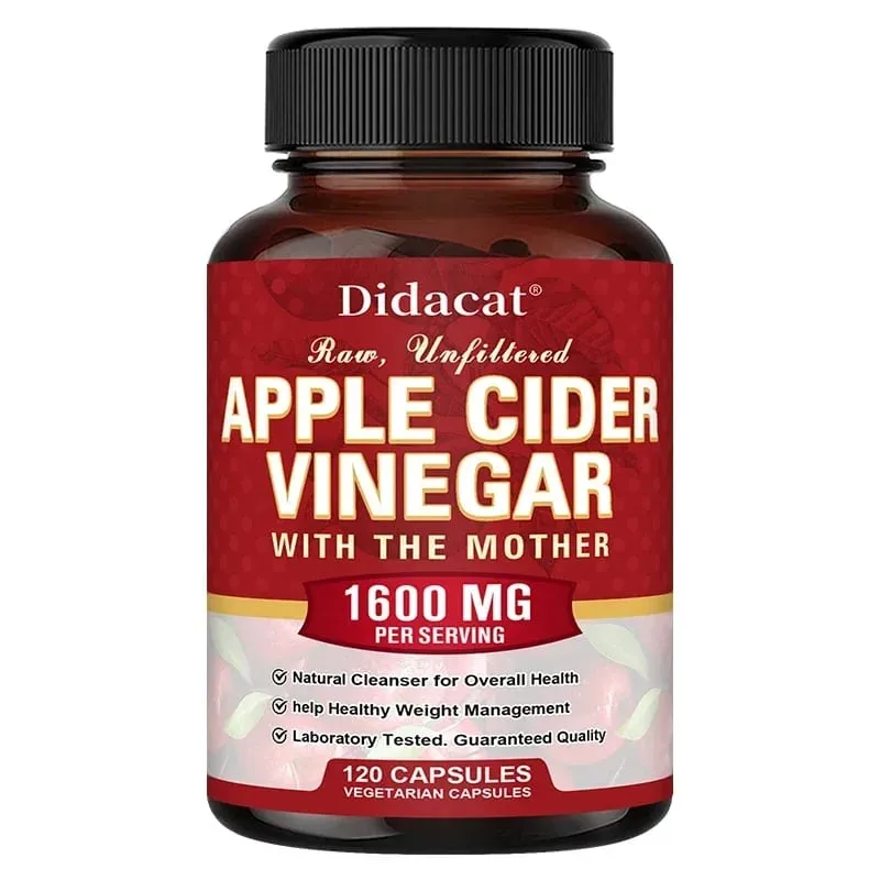 Apple Cider Vinegar Capsules Detoxify Relieve Bloating and Constipation Help Weight Management Promote Digestive Health
