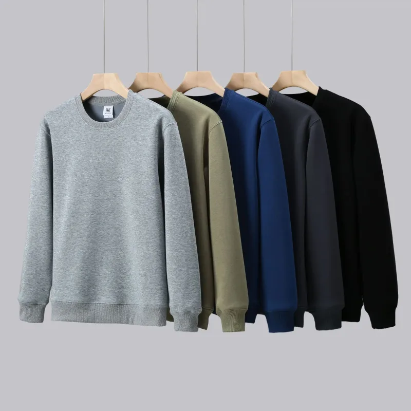Large Size Men's Sweatshirt Crewneck Pullover Male Extra Big Plus 7XL 10XL 12XL Autumn Winter Fleece Lined Casual Clothing Loose
