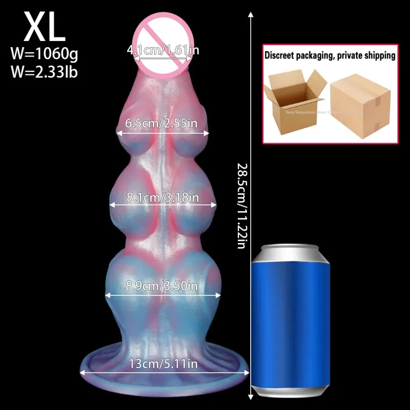 Big Knot Anal Plug Huge Fantasy Silicone Anal Butt Plug Adult Sex Toy Big Anal Plug Dilator Training Expansion For Women Men Gay