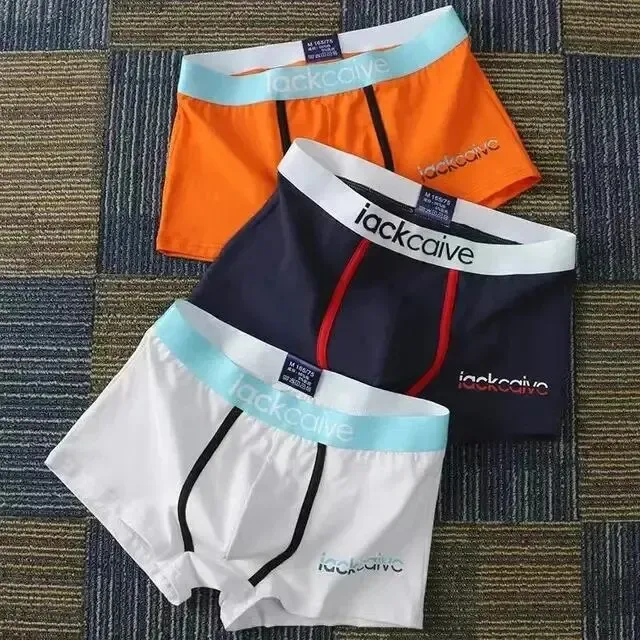 3Pcs Seluar Dalam Lelaki Kapas Seluar Dalam Lelaki Petinju Lelaki Bernafas Boxer Seluar Dalam Bercetak Seluar Dalam Selesa Seluar Dalam Lelaki M-3XL