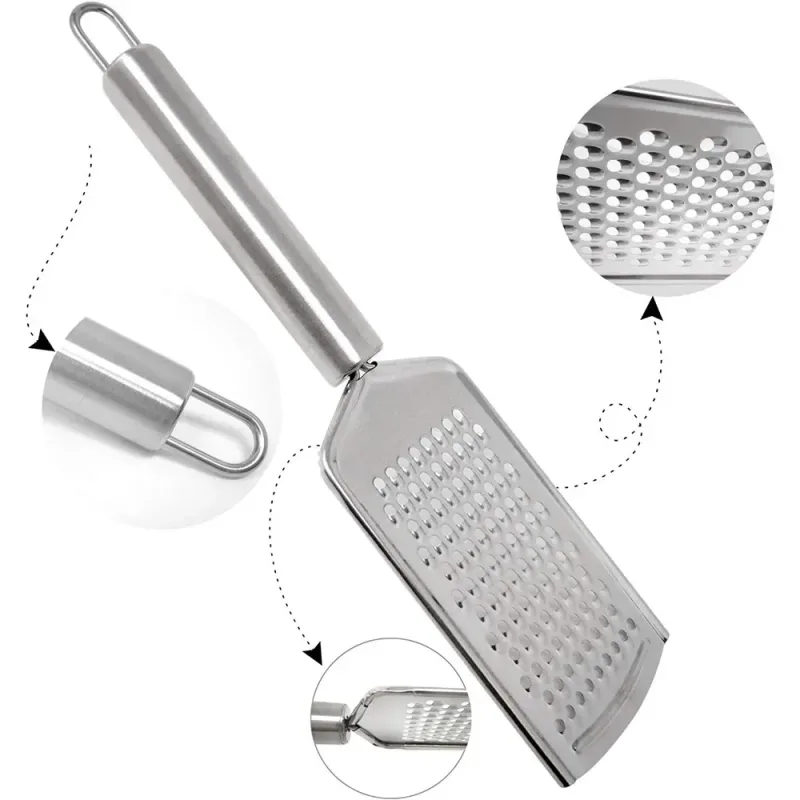 Käsereibe mit Mikroklinge, Karotten-Ingwer-Reibe mit Edelstahlgriff, Muskatnuss-Zitronen-Zester, Gemüsereibe PY0029 — image 3