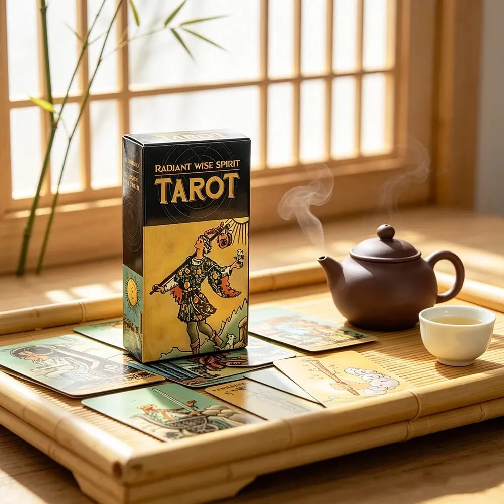 Radiant Wise Spirit Tarot Cards 78Pcs Tarot Deck English Visions Fortune Divination Board Game Spiritual Practices Cards Game