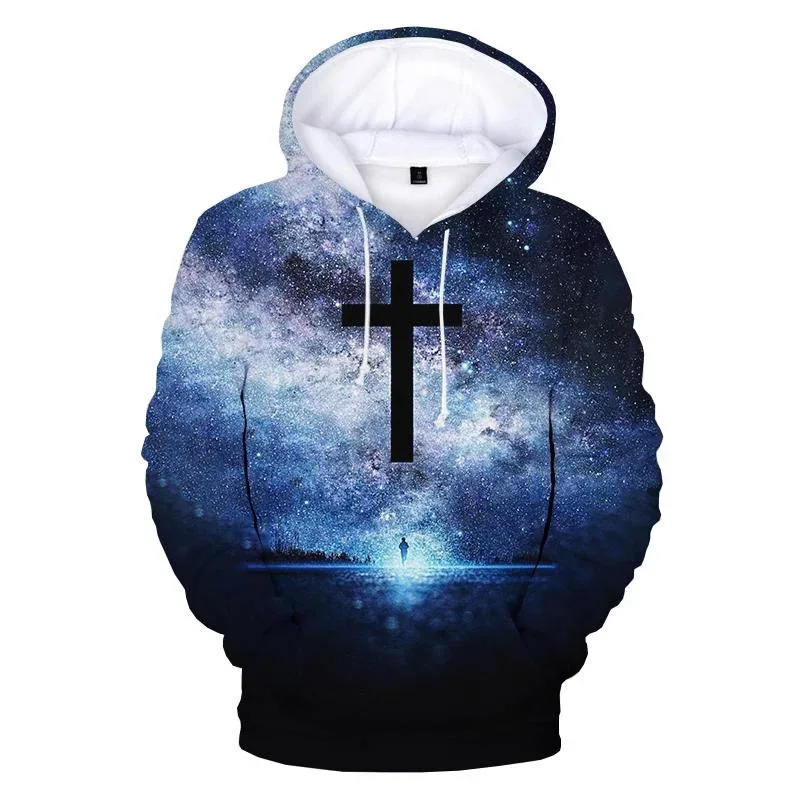 Christian Jesus Men's Hoodie 3D Printed Spring And Autumn Hoodie Casual Long Sleeve Street Sweatshirt Four Seasons Men's Hoodie