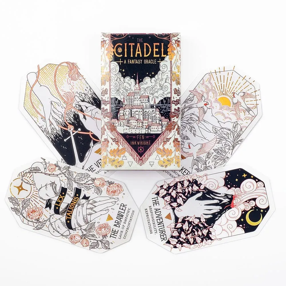 The Citadel A Fantasy Oracle - 60Cards Tarot Deeply Influenced By Fantasy Literature & Tabletop Games Magical Elements