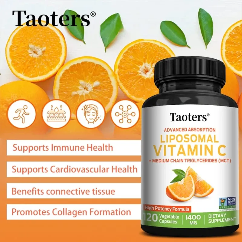 Liposomal Vitamin C 1400mg - Promotes Collagen Production Immune Support Powerful Antioxidant