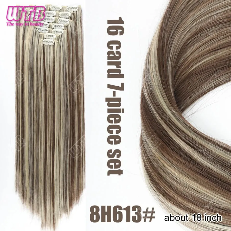 Clip In Hair Extension Synthetic Hair 12Inch 4 PCS Set Wavy Curly Hair Extension Synthetic Hairpieces Para sa Babaeng Babae Araw-araw na Paggamit