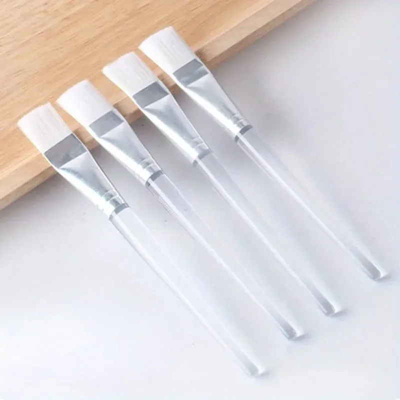 4pcs Facial Mask Brush Transparent Face Mask Brush Cosmetic Makeup Brushes Tools for Facial Mask Eye Mask Application and DIY