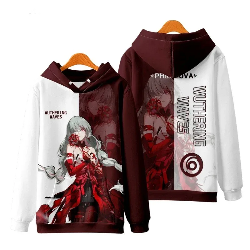 Game Wuthering Waves Cosplay Hoodies 3D Phrolova Print Men Women Anime Sweatshirt Autumn/Winter Hoodie Casual Y2k Tracksuit Coat