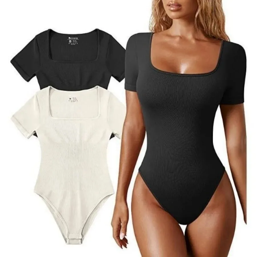 Women Sleeveless Yoga Bodysuit Square Neck Summer One Piece Swimsuits Sexy Lingerie Sports Fitness Women Rompers Bodysuits