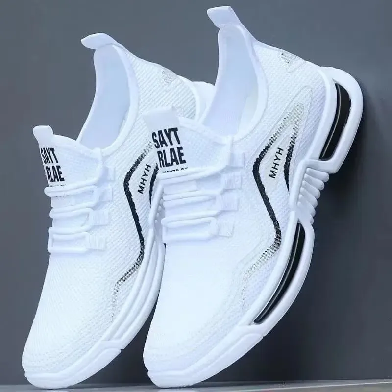 2026 Men's Vulcanize Shoes for Outdoor Comfortable Air Mesh Gym Shoes Summer Breathable Men Loafers Wide Slip On Walking Shoes