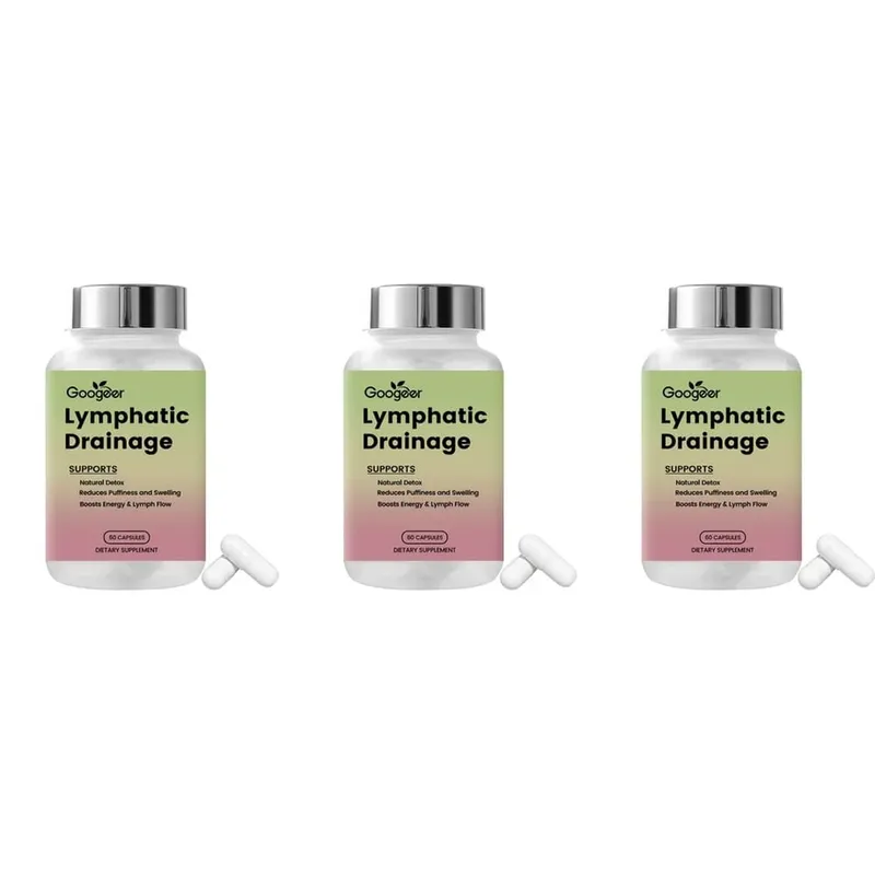 Googeer Lymphatic Support Capsules with Diosmin Hesperidin Horse Chestnut Bromelain Butcher's Broom Daily Wellness 60 Capsules