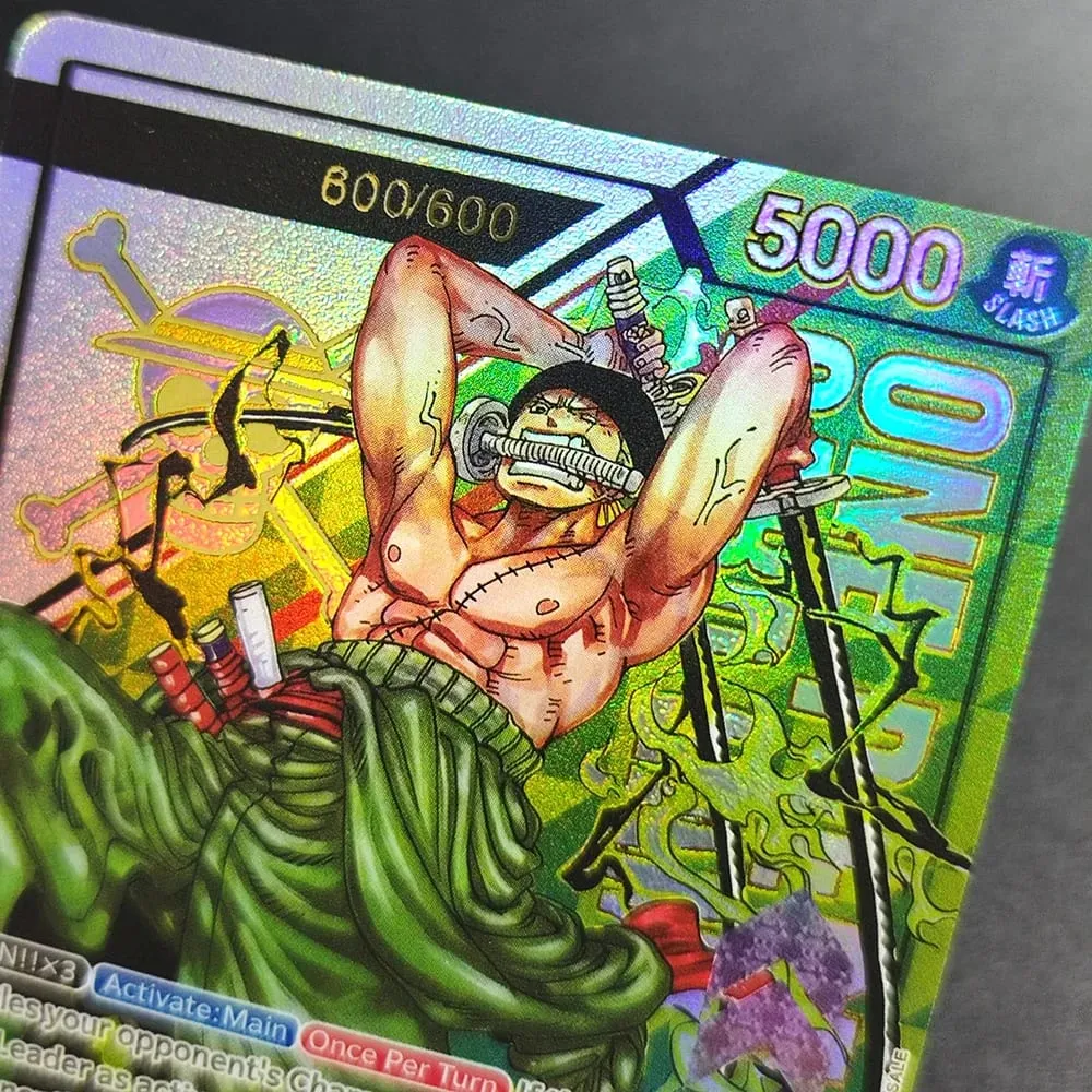 DIY One Piece Card Game Treasure Cup Roronoa Zoro OP12-020 Serialized 1/600 600/600 Collection English Anime Cards