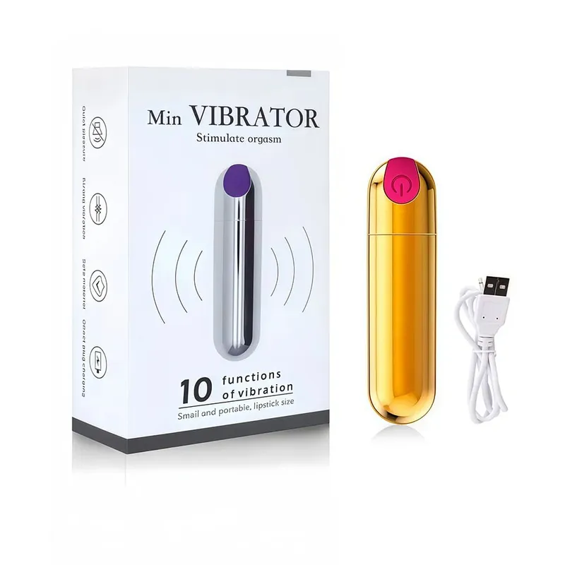 USB-laddning 10-hastigheter Mini Bullet Vibrator Uppladdningsbar Trådlös Vibrerande Anal Plugg Klitoral Stimulator Sexleksaker för kvinnor för vuxna